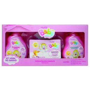 Kit Hora do Banho Muriel Menina com 1 Shampoo 100ml + 1 Condicionador 100ml + 1 Sabonete 90g
