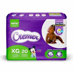 Fralda Cremer Tamanho XG com 20 Unidades