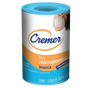 Fita Microporosa Cremer Branca 10cm X 4,5m com 1 Rolo