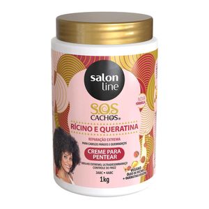 Salon Line Creme para Pentear S.O.S Cachos Ricino e Queratina 1kg