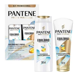 Kit Pantene Pro-V Miracles Equilíbrio Raiz e Pontas com 1 Shampoo 300ml + 1 Condicionador 150ml
