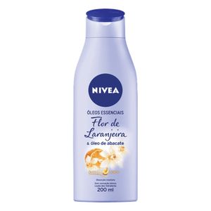Loção Hidratante Corporal Nivea Óleos Essenciais Flor de Laranjeira e Óleo de Abacate Maciez e Brilho 200ml