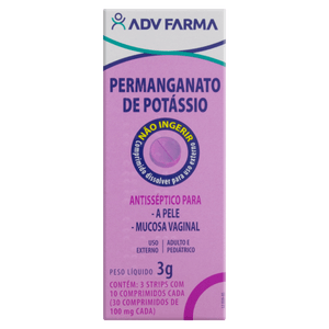 Permanganato de Potássio 100mg com 30 Comprimidos
