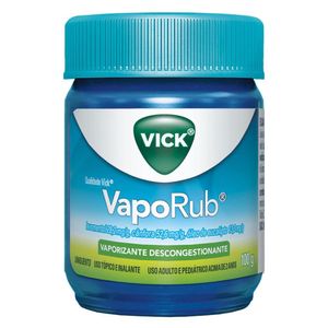 Vick Vaporub 28,2mg/g + 52,6mg/g + 13,3mg/g Unguento de Uso Dermatológico Frasco 100g