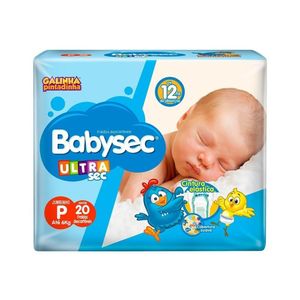 Fralda Babysec Ultrasec Galinha Pintadinha P com 20 Unidades