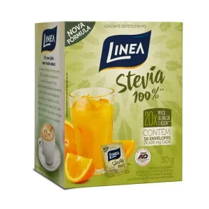 Adoçante Pó Linea 100% Stevia com 50 Sachês com 600mg