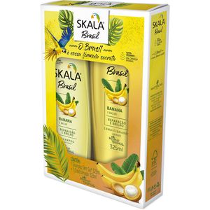 Kit Skala Brasil Reparação e Brilho Banana e Bacuri com 1 Shampoo 325ml + 1 Condicionador 325ml