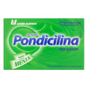 Pondicilina 1,25mg + 1,25mg Sabor Menta com 12 Pastilhas