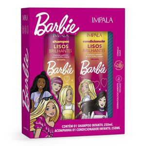 Kit Impala Barbie Lisos Brilhantes com Shampoo 250ml + Condicionador 250ml