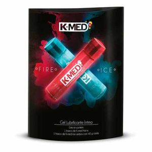 Gel Lubrificante K-Med Fire And Ice com 2 Unidades com 40g