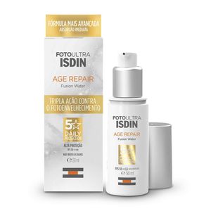 Protetor Solar Isdin Fluído FPS 50 Age Repair Fusion Water 50ml