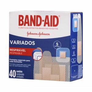 Curativos Band-Aid Variados com 40 Unidades