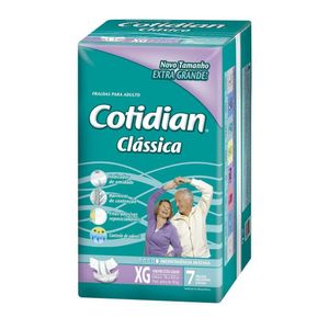 Fralda Geriátrica Softys Cotidian Clássica Tamanho XG com 7 Unidades