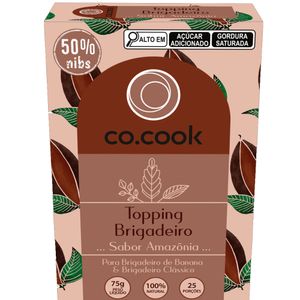 CoCook Topping Nibs de Cacau Brigadeiro Sabor Amazônia 75g