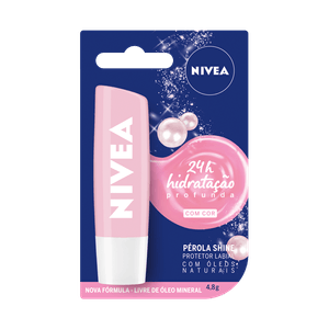 Hidratante Labial Nivea Pérola Shine Hidratação Profunda 4,8g