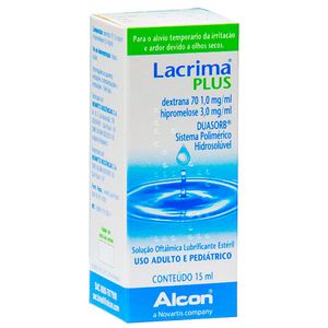 Lacrima Plus 1mg/ml + 3mg/ml Solução de Uso Oftálmico Frasco Gotejador 15ml
