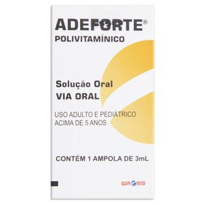 Adeforte 10.000UI + 800UI + 15mg Solução de Uso Oral Ampola 3ml