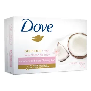 Sabonete Barra Leite De Coco e Pétalas De Jasmin Dove Delicious Care 90g