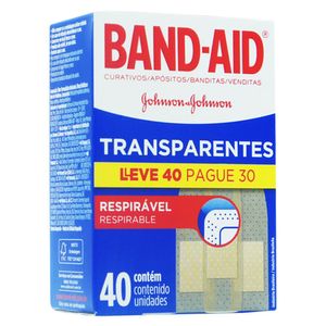 Curativos Transparentes Band-Aid com 40 Unidades