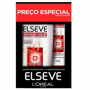 Kit Reparação Total 5 Elseve com 1 Shampoo 375ml + Condicionador 170ml