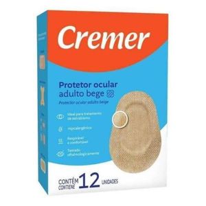 Protetor Ocular Adulto Cremer Bege com 12 Unidades