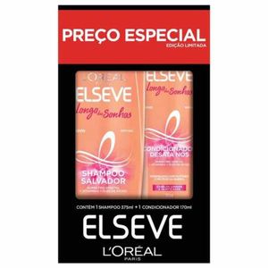 Kit Longo dos Sonhos Elseve com 1 Shampoo 375ml + 1 Condicionador 170ml