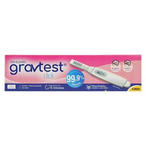 Teste de Gravidez GravTest Click com 99,9% de Precisão com 1 Unidade