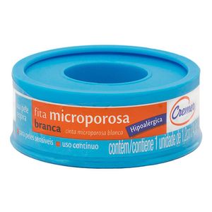 Fita Microporosa Cremer Branca 1,2cm X 4,5 m com 1 Rolo