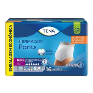 Roupa Íntima Tena Pants DermaCare Tamanho G/EG com 16 Unidades