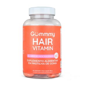 Suplemento Alimentar Melancia Gummy Hair Vitamin com 60 Gomas