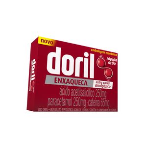 Doril Enxaqueca 250mg + 250mg + 65mg com 18 Comprimidos Revestidos