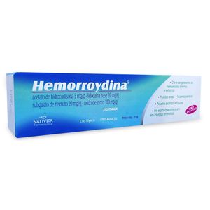 Hemorroydina 20 mg/g + 20mg/g + 5mg/g + 100mg/g Pomada de Uso Dermatológico 25g
