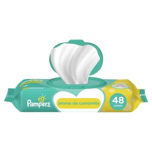Lenços Umedecidos Pampers Aroma de Camomila com 48 Unidades