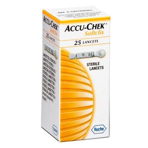 Lancetas Accu-Chek Softclix Controle de Glicose com 25 Lancetas