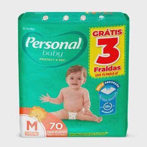 Personal Soft&prot Fralda Descartável Hiper Tamanho M com 70 Unidades