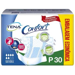 Fralda Descartável Tena Confort P com 30 Unidades