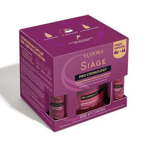 Kit Siàge Pro Cronology com Máscara de Hidratação 250g + Potencializador Capilar com 2 Unidades com 10ml