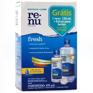 Kit Renu Fresh para Lentes Solução com 355ml + Solução com 120ml + Estojo para Lentes