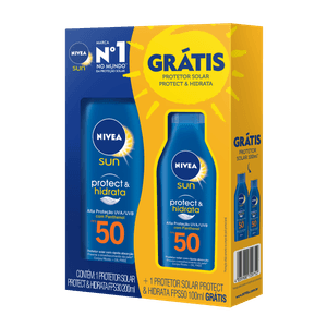 Kit Nivea Sun Protect & Hidrata FPS 50 com 1 Protetor Solar 200ml + 1 Protetor Solar Grátis 100ml