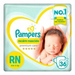 Fralda Pampers Premium Care Recém-Nascido com 36 Unidades