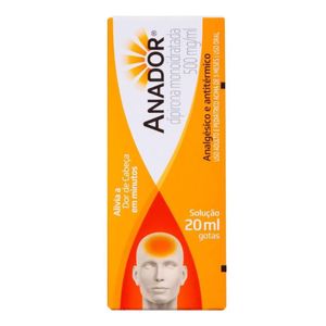 Anador 500mg/ml Solução de Uso Oral Frasco Gotejador 20ml