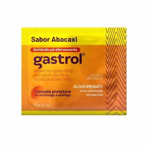 Gastrol 37mg/g + 47mg/g + 35,6mg/g Pó Efervescente Sabor Abacaxi Envelope 5g