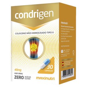Colágeno Tipo II Condrigen 40mg Maxinutri com 30 Cápsulas