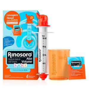 Rinosoro Alto Volume Baby 9mg/ml Pó para Solução com 15 Sachês com 0,54g