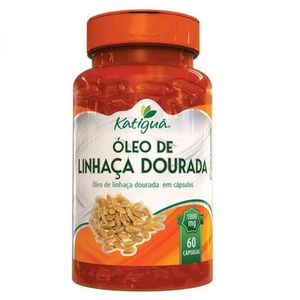 Óleo de Linhaça Dourada Katiguá com 60 Cápsulas com 1000mg