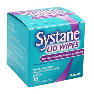 Lenços Umedecidos Systane Lid Wipes Área Dos Olhos com 30 Unidades