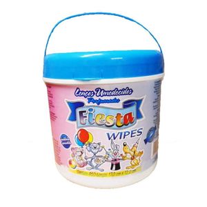 Lenços Umedecidos Perfumados Wipes Azul 20cm X 12cm Fiesta com 450 Unidades