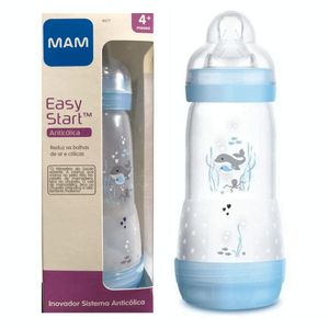 Mamadeira Anticólica Easy Start Azul 4 Meses+ MAM 320ml