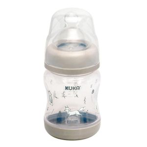 Mamadeira Kuka Elegance Plus 0/6 Meses Bico Ortodôntico Cor Cinza 150ml