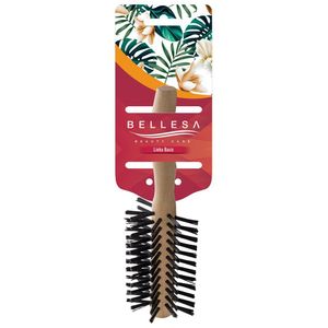 Escova de Cabelos Bellesa Cabo de Madeira Meia Lua com 1 Unidade